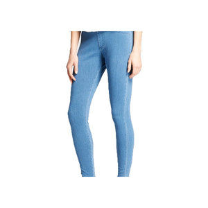 Nuovi Jeggings a Vita Alta Blu Chiaro per Donne, Denim con Stampa Vintage, Vestibilità Skinny Traspirante, Taglie M-XL per Estate e Inverno - Product Image 2