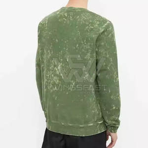 Calidad superior de moda de los hombres de lavado ácido sudadera básica transpirable lavado ácido sudadera - Product Image 2