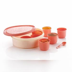 Ensemble de boîtes à épices en plastique avec plusieurs compartiments et couvercle transparent pour le rangement et l'organisation des assaisonnements de cuisine - Product Image 3
