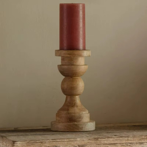 Portavelas de madera de mango, portavelas de madera - Product Image 1