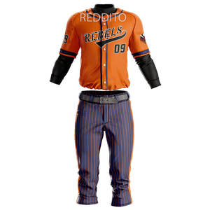 Maillot de football américain personnalisé et respirant et durable, ensembles d'uniformes de baseball et softball, nom de l'équipe, logo à manches courtes - Product Image 1