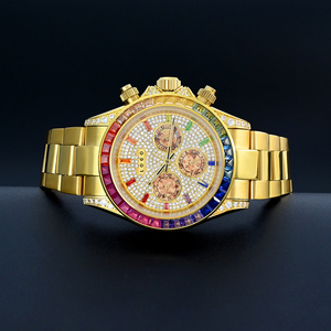 Luxury Mens Diamond Watch Stainless Steel Fashion Gfl-J9001 Mechanical <b>Wristwatches</b> OEM ODM - Product Image 5