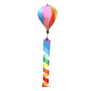 Decorative <b>Balloon</b> Wind Chime with Spiral Tail Rainbow Design 28cm Diameter 110cm Length - Product Image 3