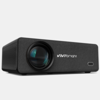 NOUVEAU D5000 VIVIBRIGHT 4K Projecteur LED Android 14 avec un design unique, haute luminosité, portable pour les réunions de bureau et l'usage quotidien