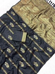 Precioso Sari de Seda Suave con Trabajo de Tejido Zari a la Precio Más Bajo, Fabricante de Moda Femenina de Surat, Suministro al por Mayor - Product Image 4