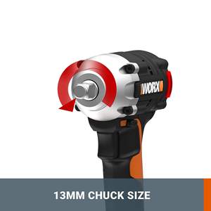 Clé à chocs sans fil compacte et légère, couple maximal de 300 Nm, moteur sans balais à 3 vitesses, alimentation électrique, 2 embouts à vis, 2 crochets - Product Image 5