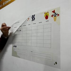 Planificateur mensuel adhésif statique, organisateur effaçable à sec, tableau blanc réutilisable sans adhésif pour mur, verre, bureau, modèle 18 - Product Image 5