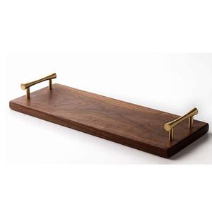 Incroyable plateau de service en métal noir avec poignée en forme de rectangle pour la maison et l'hôtel plateaux de table pour la nourriture et les boissons - Product Image 4