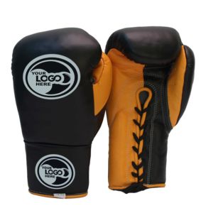Gants de boxe professionnels personnalisés à lacets pour l'entraînement et le sparring, en cuir véritable, antidérapants, respirants, légers et anti-humidité - Product Image 1