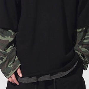 T-shirt respirant à manches doubles pour homme, vêtements décontractés, polyester/coton, séchage rapide, hiver - Product Image 6