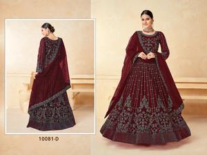 Red de calidad estándar con bordado Codding Work Salwar Kameez vestido para mujeres de proveedor y exportador indio - Product Image 6