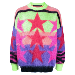Collection de chandails en mohair pour hommes de haute qualité décontracté tricoté chaud fourrure laine mode cou conception ample - Product Image 6
