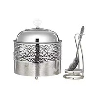 Style arabe Golfe Look avec couvercle en métal en acier inoxydable Casserole pour la fête de mariage Parfait pour les cadeaux
