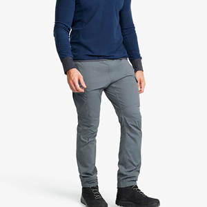 Pantalones cargo de algodón para hombre personalizados con diseño de múltiples bolsillos para exteriores, pantalones de trabajo informales lavados y cremallera - Product Image 1