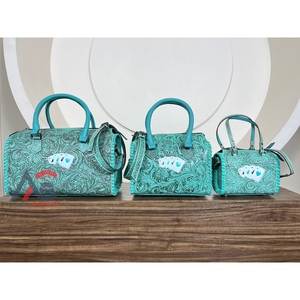 Conjunto de 3 Bolsas de Viaje de Cuero Repujado a Mano, Diseño de Tarjeta, Estilo Moderno, Bolsas Cruzadas y de Lona de Cuero Vacuno Genuino, Novedad 2025 - Product Image 1