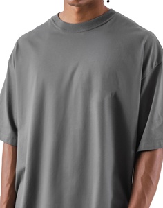 T-shirt homme 100% coton qualité luxe col rond oversize épaules tombantes Streetwear design personnalisable nouvel arrivage - Product Image 6