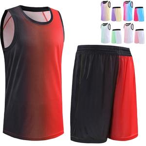 Traje deportivo de baloncesto para hombre Bsci, venta al por mayor, de secado rápido, sin mangas, bolsa de doble cara, transpirable, estampado, conjuntos de talla grande para adultos - Product Image 2