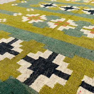 Tendance fait à la main naturel grands tapis brodés laine Jute tapis indien motifs traditionnels pour salon chambre tapis - Product Image 1