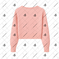Vente en gros Alpha grec |   Kapa |   Vêtements de la sororité Alpha, pull cardigan à col en V profond avec bordure en perles et nœud en ruban