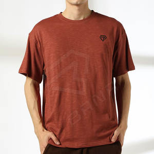 Camiseta Deportiva de Lujo para Hombre, 100% Algodón Orgánico, Cuello Redondo, Hombros Caídos, Diseño de Logotipo Personalizado, Ecológica, de Secado Rápido - Product Image 1