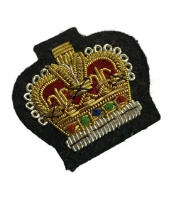 Handgemaakte Kroon Franse Metalen Patch Badge Gebruik In Uniformen En Religieuze Kleding Deals In De Groothandel