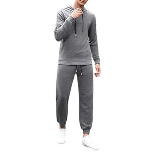 <b>Men's</b> Light <b>Grey</b> Hoodie Tracksuit Athletic Casual Hooded <b>Sweatshirt</b> for Running Jogging Fashionable for Spring Autumn Winter - Product Image 2