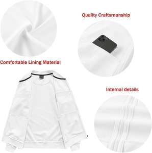 Ventes en gros de survêtements personnalisés à fermeture éclair, tendance, avec patchs déchirés, sweat-shirt et pantalon de survêtement à effet délavé, ensemble de survêtement évasé pour hommes - Product Image 3