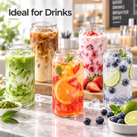 Boîtes en plastique PET avec logo personnalisé, boîtes transparentes de haute qualité, bouteilles de boissons avec couvercle en aluminium pour sodas et boissons