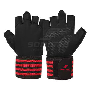 SONISPO <b>Half</b> Finger Gym Gloves With Adjustable Wrist Strap For Weight Lifting Breathable Non <b>Slip</b> Fitness Training Unisex - Product Image 1