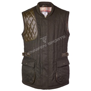 Veste tactique de chasse et de randonnée pour hommes en laine/cuir, respirante, personnalisée, multi-poches, design tendance, vente en gros - Product Image 1