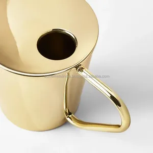 Regadera de metal elegante con mango, ideal para plantas de hogar y jardín, uso en interiores y exteriores, regadera de flores elegante - Product Image 5