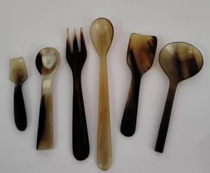 Couverts en corne de buffle naturelle et écologique, ensemble de cuillères, forme décente pour café, thé, ustensiles de cuisine, vaisselle, cuillères en corne - Product Image 4