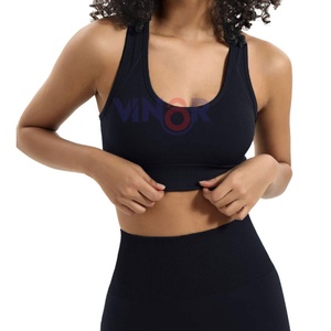 Vêtements de sport Ensemble de yoga pour femmes sans couture à haute élasticité Soutien-gorge de gymnastique et leggings de yoga respirants Ensemble OEM personnalisé - Product Image 4