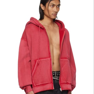 Sudadera con Capucha para Hombre, de Felpa Gruesa de Alta Calidad de 360 g/m², Lisa, Teñida, con Bordado Personalizado, Resistente al Viento y Ecológica - Product Image 1