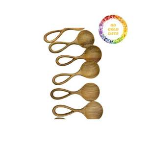 Juego de cucharas de madera Utensilios de madera natural para cocinar Comedor Servir Cocina Restaurante Hotel Uso Venta al por mayor Suministro a granel - Product Image 5