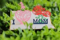 Carte de vœux pour la fête des mères Pop-Up 3D "I Love Mom" Lettre Papier Artisanat Impression offset 3D avec amour pour la mère