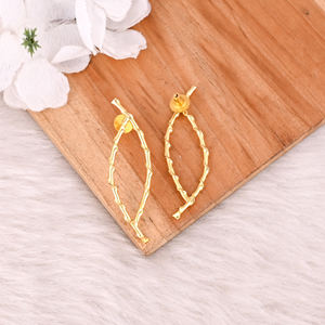 Venta al por mayor Lote 25 Pares Amarillo Chapado en Oro Latón Stud Pendiente Diseñador de Moda Joyería de Moda para Fiestas y Regalos Únicos - Product Image 6