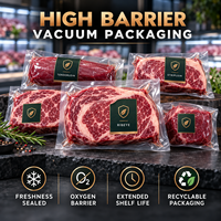 Sacs sous vide imprimés sur mesure, sachets souples PA EVOH PE de qualité alimentaire pour viande, poisson et aliments surgelés