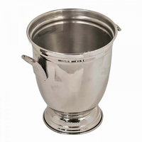 Offre d'usine : Seau à champagne, fournitures pour hôtels et restaurants, seau à glace rond personnalisé, couleur argent, seau à glace et bac à vin