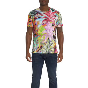 เสื้อยืดระบายอากาศผ้าฝ้าย100% ทรงหลวมสำหรับผู้ชายเสื้อยืดพิมพ์ซับลิเมชันแบบเข้ารูป - Product Image 4