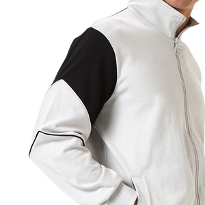 2025 survêtement en coton et polyester pour hommes avec logo personnalisé vêtements d'hiver à motif solide respirant avec logo avant Position - Product Image 3