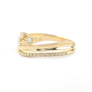 คอลเลกชันล่าสุดแหวนเพชรทอง18K สีเหลืองเครื่องประดับแฟชั่นสำหรับงานหมั้นวันวาเลนไทน์ - Product Image 5