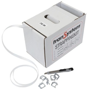 Cinta de Amarre de Poliéster de 13 mm x 0,5 mm x 250 m, en Caja Dispensadora con Grapas Metálicas - Product Image 1