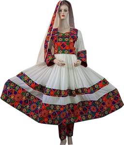 Femmes faites à la main afghanes soie velours Charma Dozi Kuchi robe nouvelle fête indienne et pakistanaise et tenue quotidienne en gros disponible - Product Image 5