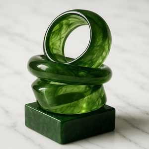 Brazaletes de Resina Facetados Etéreos Modernos y Personalizados de MS Handicraft Uttar Pradesh - Product Image 6