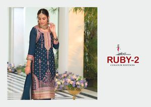 Chinon salwar kameez ที่มีน้ำหนักมากพร้อมชุดปักที่สมบูรณ์แบบสำหรับงานหมั้นงานแต่งงานและกิจกรรมพิเศษ - Product Image 3