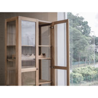 Vitrine de présentation en teck massif, meubles de rangement pour restaurants, hôtels, villas, complexes hôteliers, cafés, mobilier commercial pour l'hôtellerie, vente en gros