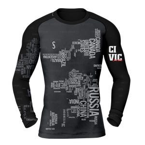 Rashguard de manga larga personalizado al por mayor para hombres Diseña tu propio producto personalizable - Product Image 1