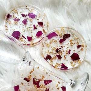 Handcrafted resin coaster set for modern dining <b>table</b> <b>protection</b> stylish home decor gifts premium quality - Product Image 1