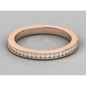 Bague solitaire en or massif 14 carats pour femme, diamant de laboratoire taille brillant rond - Product Image 6